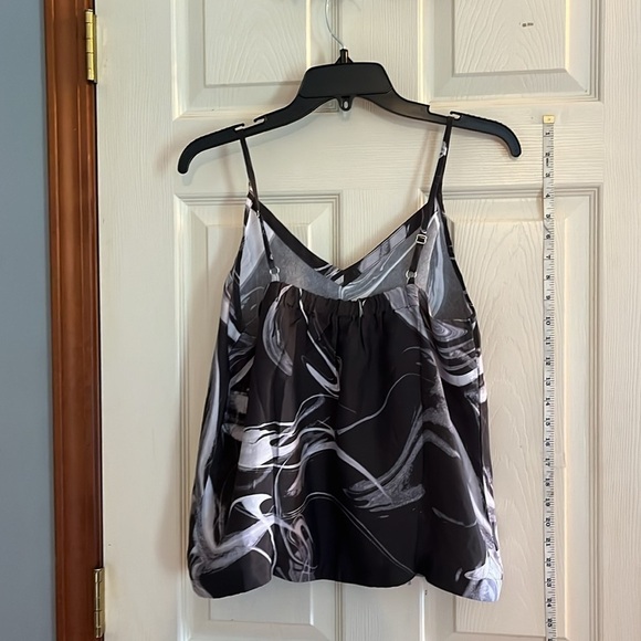 Athleta-S-black and gray patterned-100% cupro-adjustable, calm cool cami top. - Picture 5 of 12